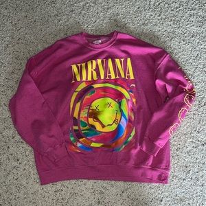 Urban Outfitters Pink Nirvana crewneck